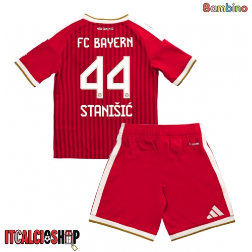 Bayern Munich Josip Stanisic #44 Prima Maglia Bambino 2026-27 Manica Corta (+ Pantaloni corti)